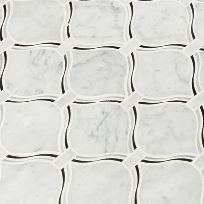 MSI Danza Arabesque Polished Marble Mosaic Wall and Floor Tile 10.19"x10.94"