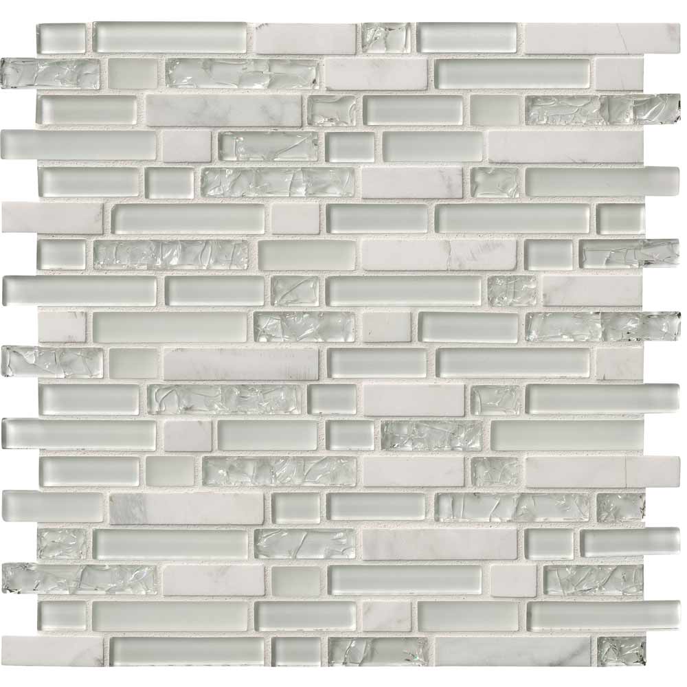 MSI Delano Blanco Glass Stone Mosaic Tile 11.87"x11.87"