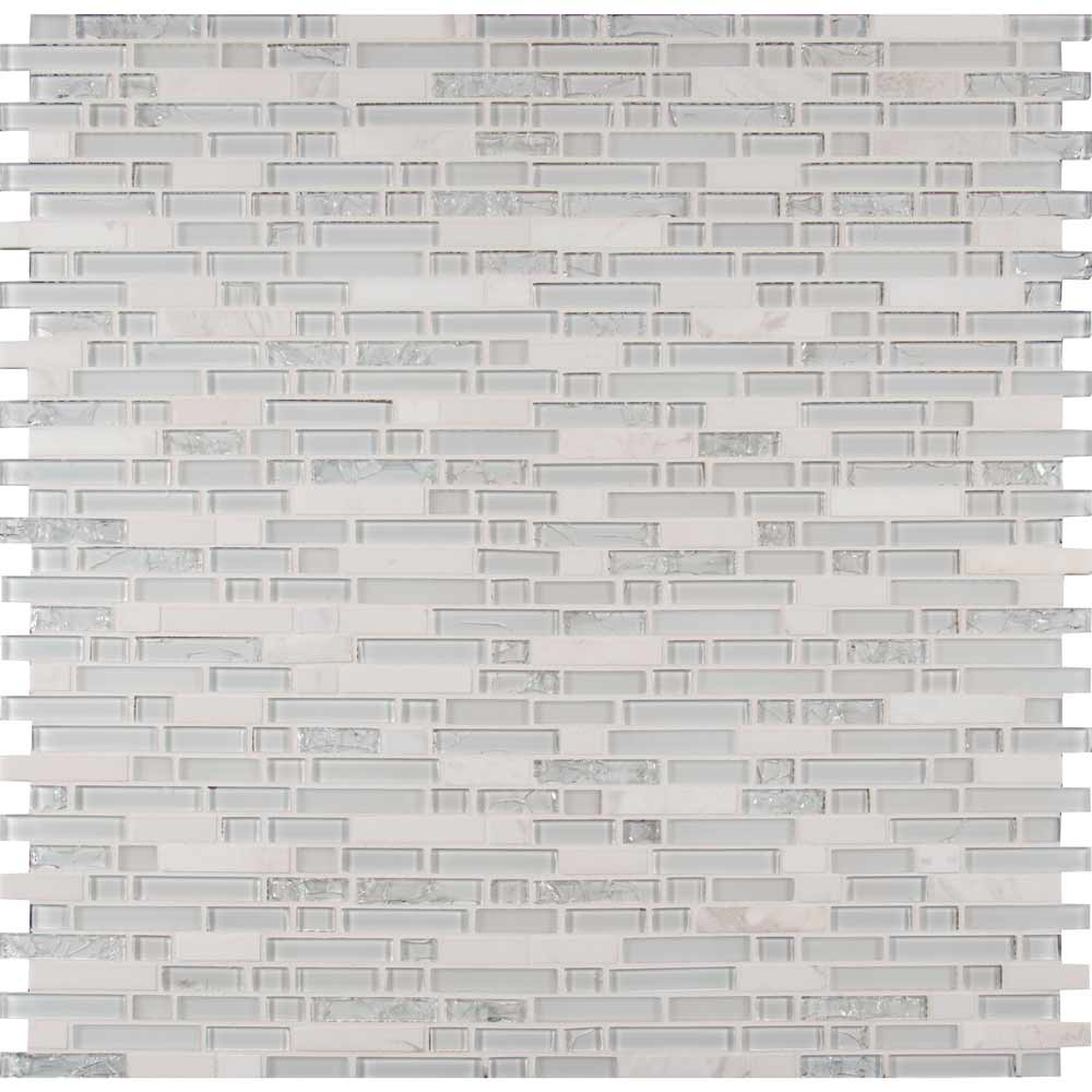 MSI Delano Blanco Glass Stone Mosaic Tile 11.87"x11.87"