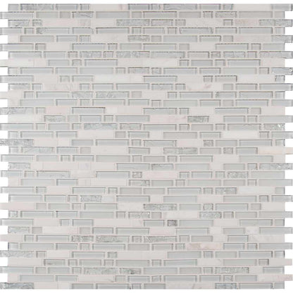 MSI Delano Blanco Glass Stone Mosaic Tile 11.87"x11.87"