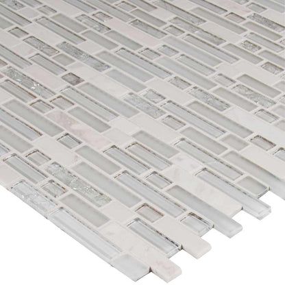 MSI Delano Blanco Glass Stone Mosaic Tile 11.87"x11.87"