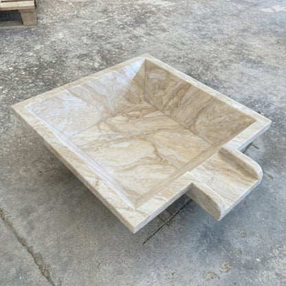 Diana Royal Marble Natural Stone Pool Square Poolwok with Lip