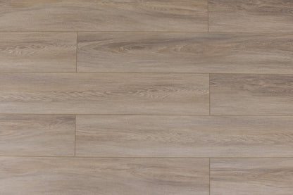 Domino WPC 7"x60" Vinyl Flooring 9.5mm - Silvery Beige