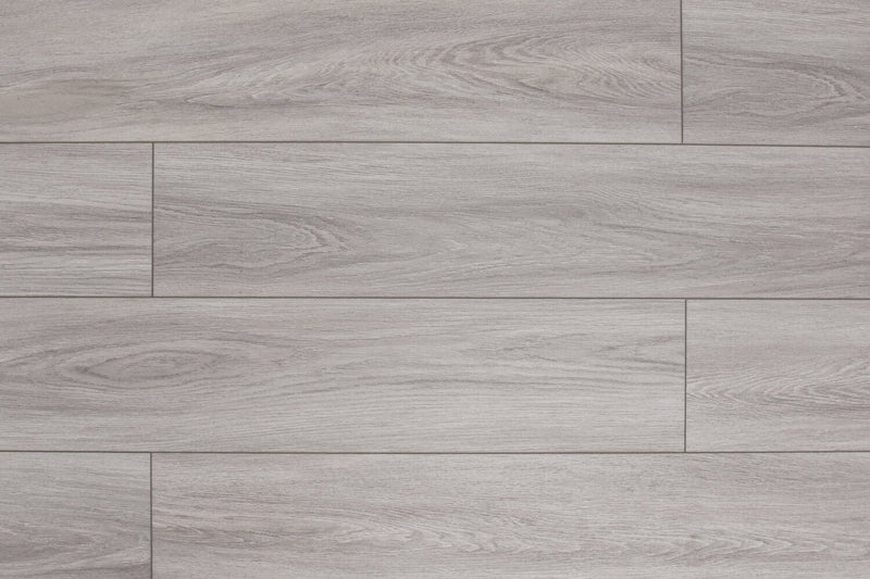 Domino WPC 7"x60" Vinyl Flooring 9.5mm - Soft Gray