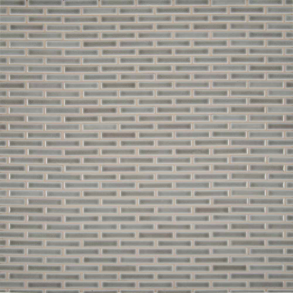 MSI Dove Grey Brick Polished Ceramic Mosaic Wall Tile 1"x3"