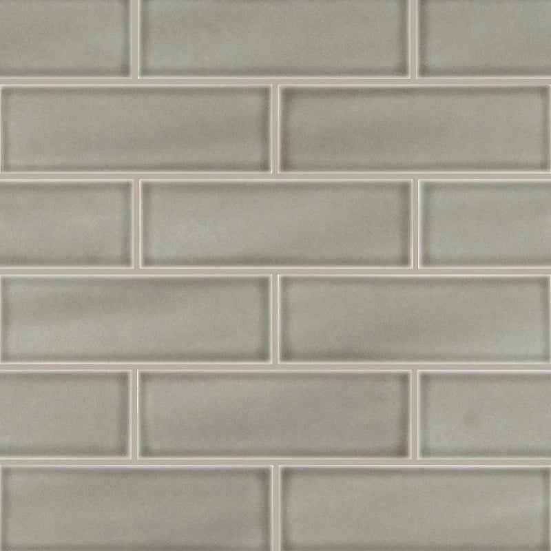 MSI Dove Gray Glazed Handcrafted Ceramic Subway Tile 4"x12"