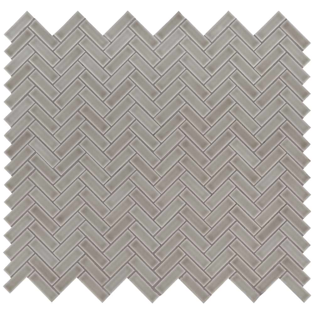 MSI Dove Grey Herringbone Ceramic Mosaic Tile 11.3"x12.56"