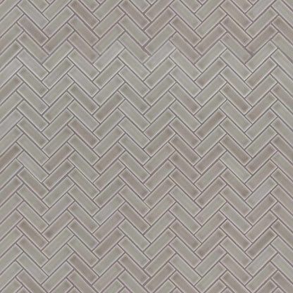 MSI Dove Grey Herringbone Ceramic Mosaic Tile 11.3"x12.56"