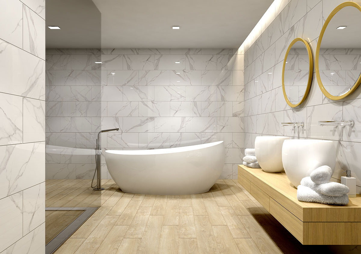 MSI Dymo Statuary Glossy Ceramic Wall Tile 12x24