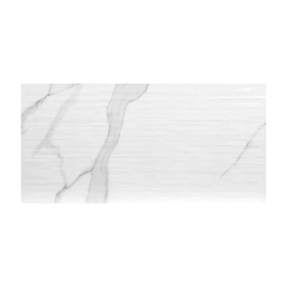 MSI Dymo Statuary Stripe White Glossy Ceramic Wall Tile 12x24