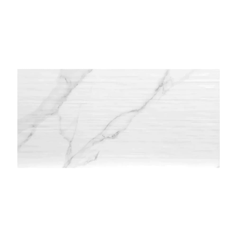 MSI Dymo Statuary Stripe White Glossy Ceramic Wall Tile 12x24