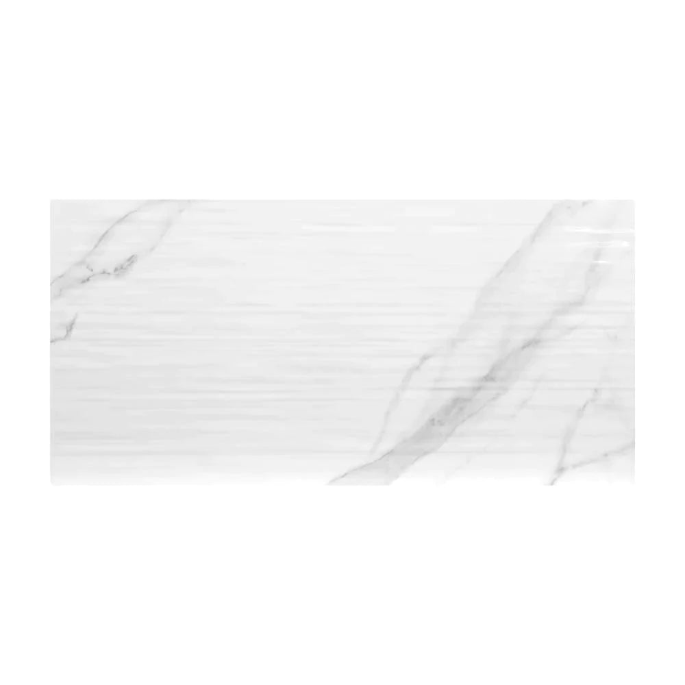 MSI Dymo Statuary Stripe White Glossy Ceramic Wall Tile 12x24