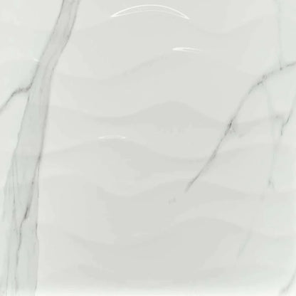 MSI Dymo Statuary Wavy White Glossy Ceramic Wall Tile 12x24