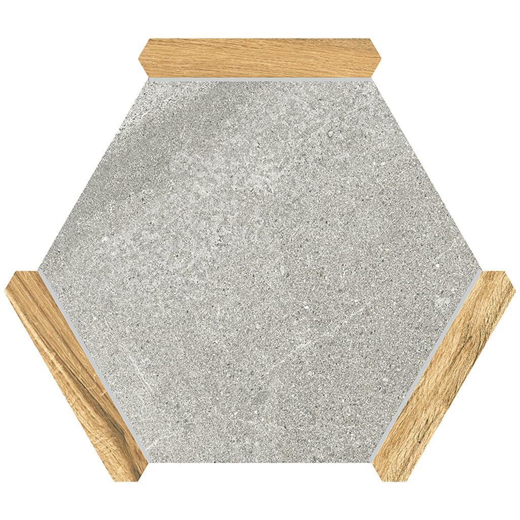 Cloud Gray Brown 9x10 Matte Hexagon Porcelain Tile (18 pack, 8.07 sq ft/case) - Sample