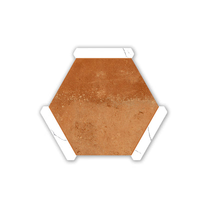 Terra Mauve White 9x10 Matte Hexagon Porcelain Tile (18 pack, 8.07 sq ft/case)
