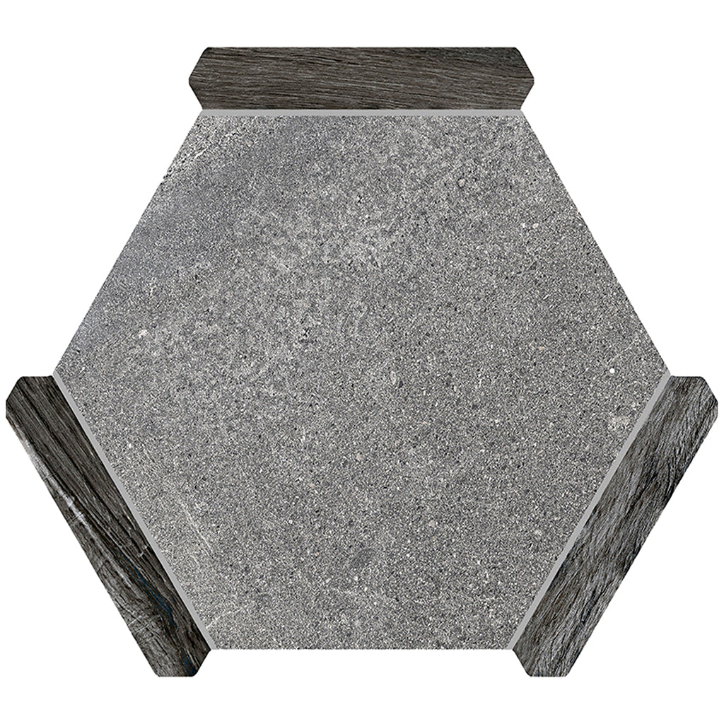 Fossil Gray 9x10 Matte Hexagon Porcelain Tile (18 pack, 8.07 sq ft/case)