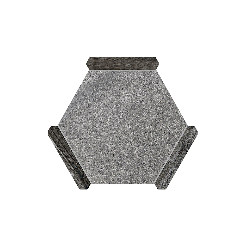Fossil Gray 9x10 Matte Hexagon Porcelain Tile (18 pack, 8.07 sq ft/case)