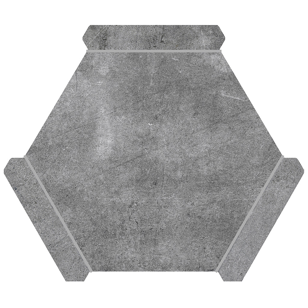 Coin Gray 9x10 Matte Hexagon Porcelain Tile (18 pack, 8.07 sq ft/case)
