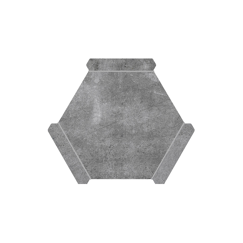 Coin Gray 9x10 Matte Hexagon Porcelain Tile (18 pack, 8.07 sq ft/case)