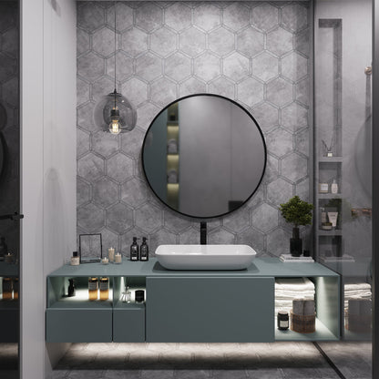 Coin Gray 9x10 Matte Hexagon Porcelain Tile (18 pack, 8.07 sq ft/case)