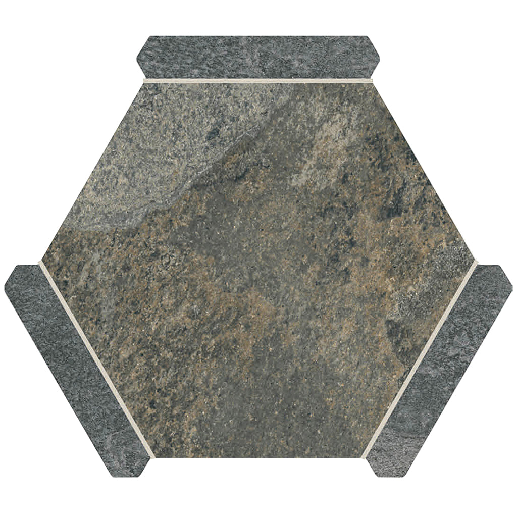 Slate Gray 9x10 Matte Hexagon Porcelain Tile (18 pack, 8.07 sq ft/case)