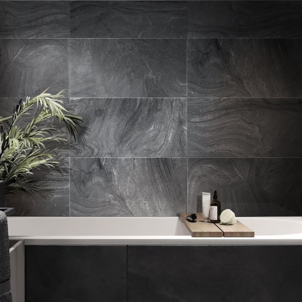 Coal Black 12x24 Field Matte Porcelain Tile (5 pack, 10.763 sq ft/case)