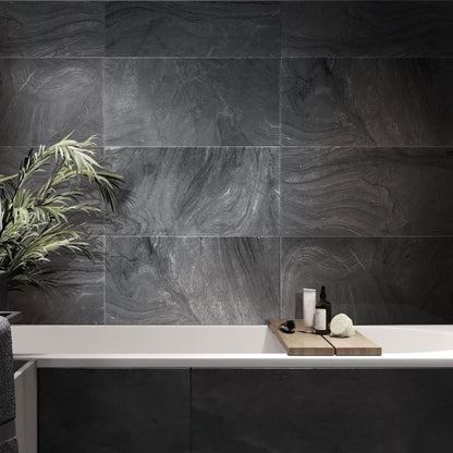 Coal Black 12x24 Field Matte Porcelain Tile (5 pack, 10.763 sq ft/case) - Sample