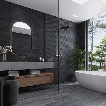 Coal Black 12x24 Matte Field Porcelain Tile (5 pack, 10.763 sq ft/case)