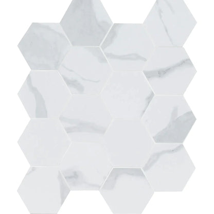 MSI Eden Statuary Porcelain Mosaic Hexagon Wall and Floor Tile