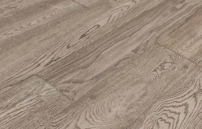 Elysian Wirebrushed Engineered Hardwood 7.5x0.5 inch Ethereal Gray TRPEH-EEOEG product angle shot