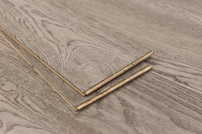 Elysian Wirebrushed Engineered Hardwood 7.5x0.5 inch Ethereal Gray TRPEH-EEOEG product edge