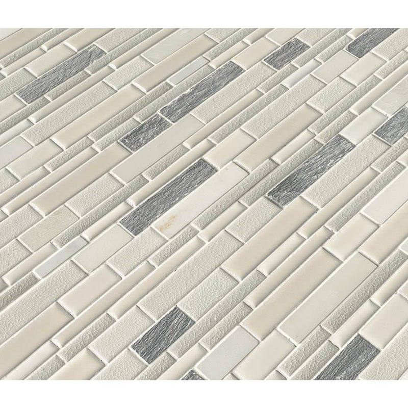 MSI Everest Interlocking Porcelain and Stone Mosaic Wall and Floor Tile 12"x12"