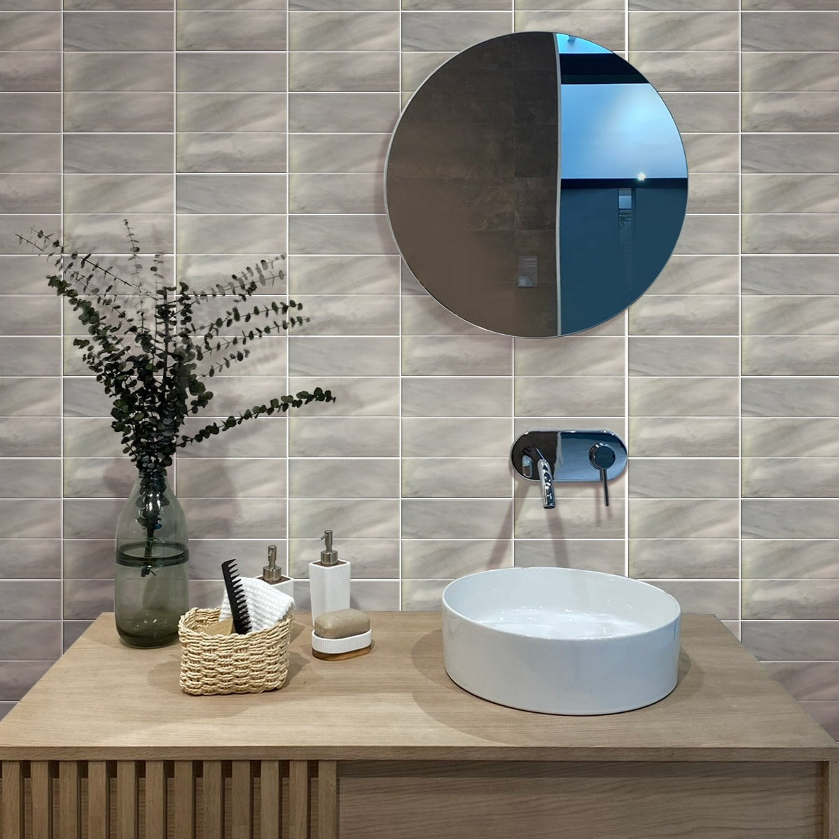 Gray 4x12 Subway Honed Marble Tile (15 pack, 5 sq ft/case) - Sample