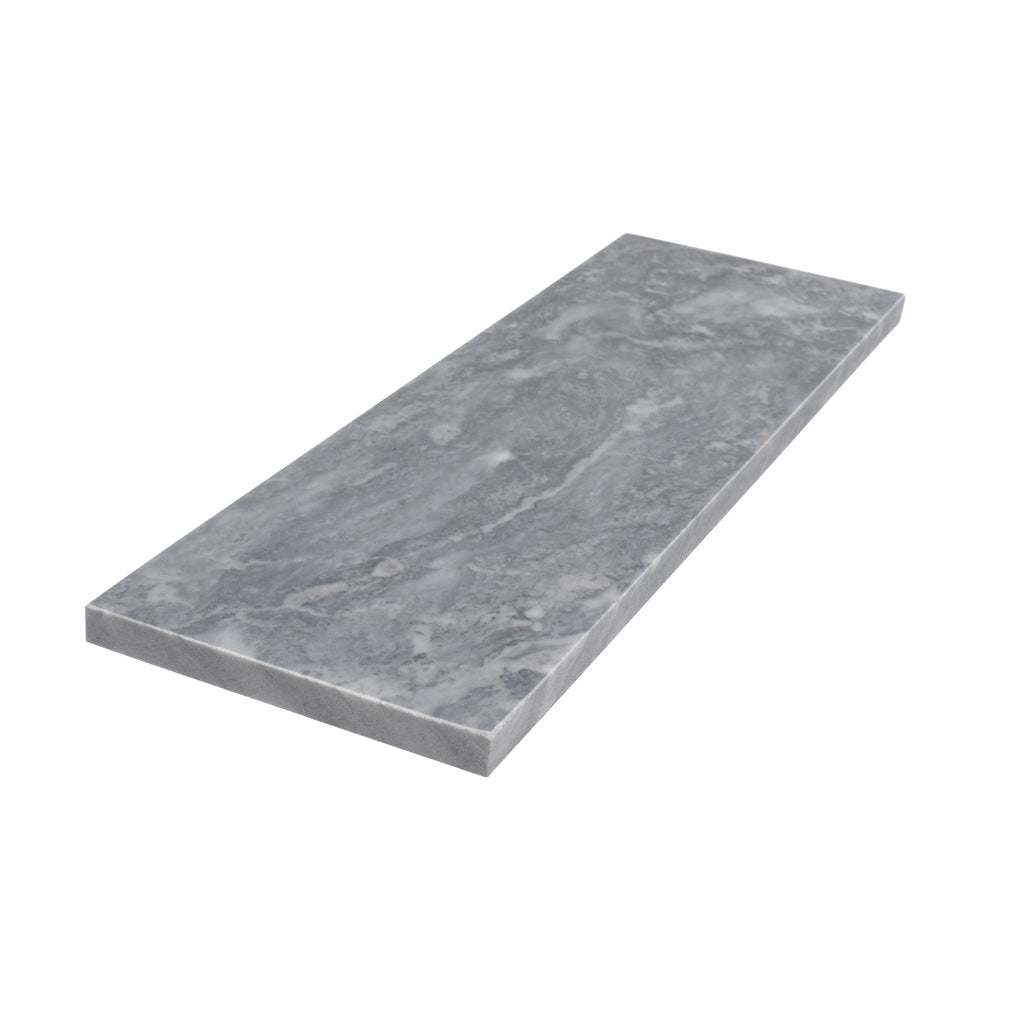 Gray 4x12 Polished Subway Bardiglio Nuvolato Marble Tile (15 pack, 5 sq ft/case)