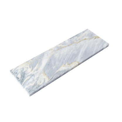 Gray 4x12 Polished Subway Calacatta Bluette Marble Tile (15 pack, 5 sq ft/case)