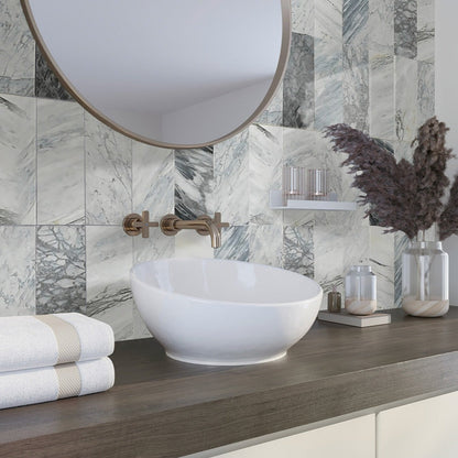 Gray 4x12 Honed Subway Marble Tile (15 pack, 5 sq ft/case) - Sample