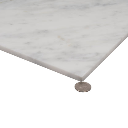 White 12x12 Honed Field Bianco Carrara Marble Tile (10 pack, 10 sq ft/case)