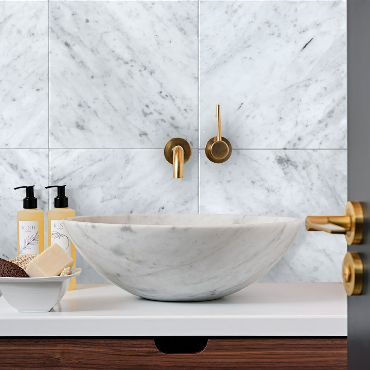 White 12x12 Honed Field Bianco Carrara Marble Tile (10 pack, 10 sq ft/case)