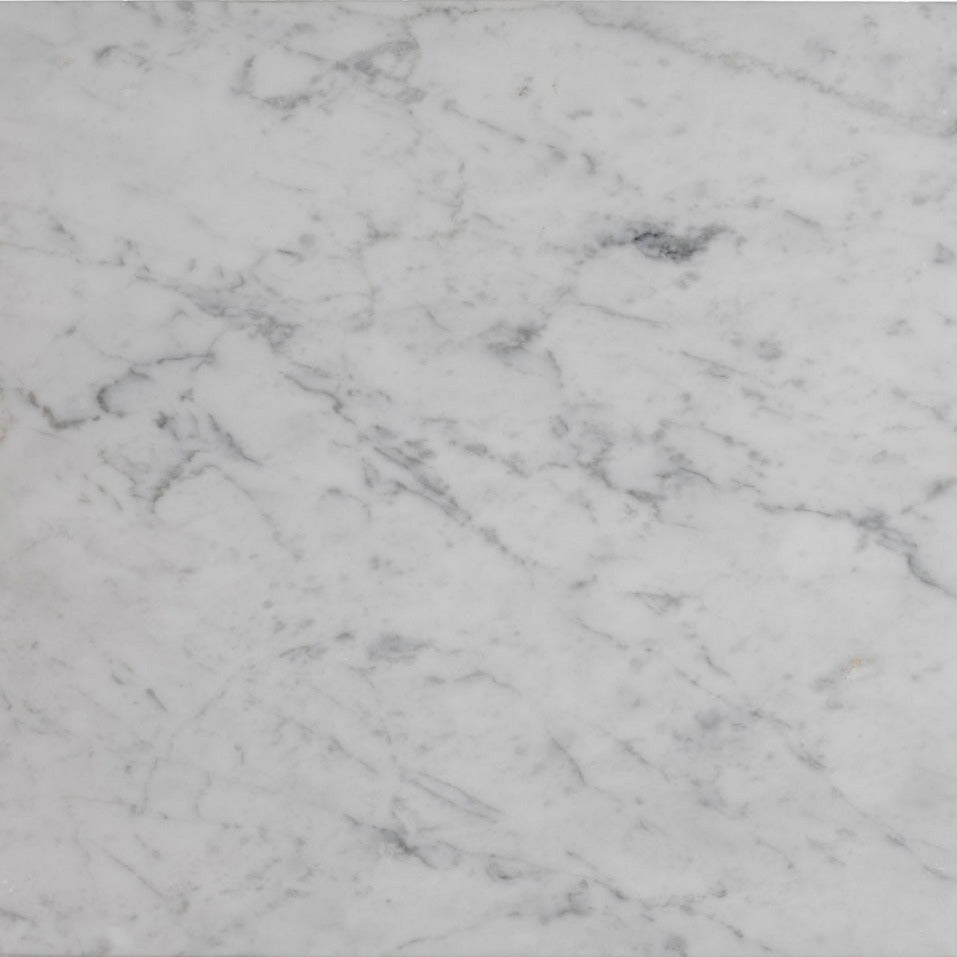 White 12x12 Polished Field Bianco Carrara Marble Tile (10 pack, 10 sq ft/case)