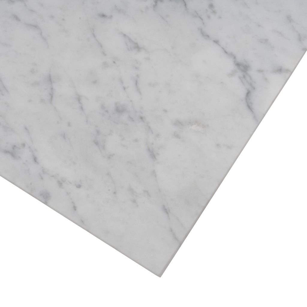 White 12x12 Polished Field Bianco Carrara Marble Tile (10 pack, 10 sq ft/case)