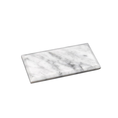White 3x6 Polished Beveled Subway Bianco Carrara Marble Tile (40 pack, 5 sq ft/case)