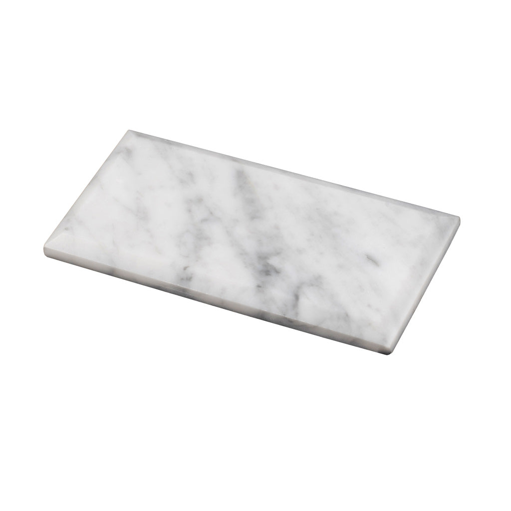 White 3x6 Polished Beveled Subway Bianco Carrara Marble Tile (40 pack, 5 sq ft/case)