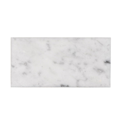 White 3x6 Polished Subway Bianco Carrara Marble Tile (40 pack, 5 sq ft/case)