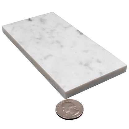 White 3x6 Polished Subway Bianco Carrara Marble Tile (40 pack, 5 sq ft/case)