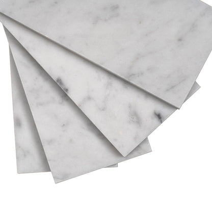 White 3x6 Polished Subway Bianco Carrara Marble Tile (40 pack, 5 sq ft/case)