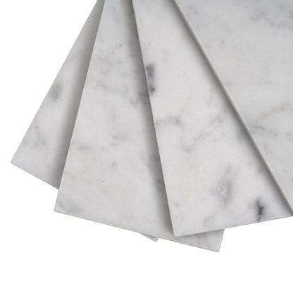 White 3x6 Polished Subway Bianco Carrara Marble Tile (40 pack, 5 sq ft/case)
