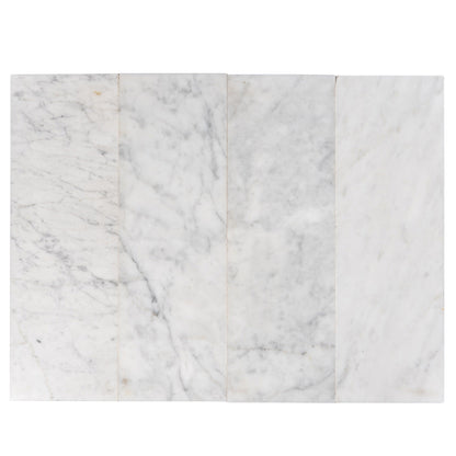 White 4x12 Subway Honed Marble Tile (15 pack, 5 sq ft/case) - Sample