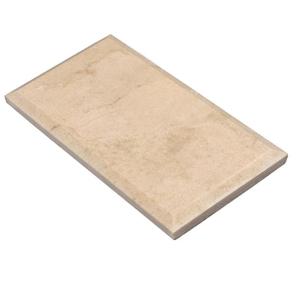 Beige 3x6 Polished Beveled Subway Crema Marfil Marble Tile (40 pack, 5 sq ft/case)