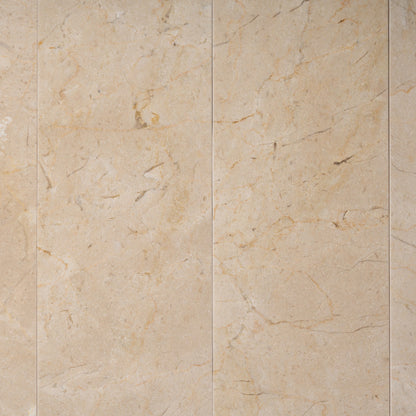 Beige 4x12 Polished Subway Crema Marfil Marble Tile (15 pack, 5 sq ft/case)