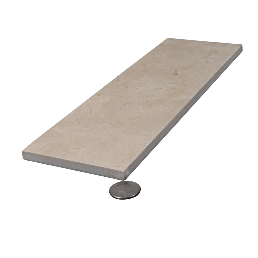 Beige 4x12 Polished Subway Crema Marfil Marble Tile (15 pack, 5 sq ft/case)